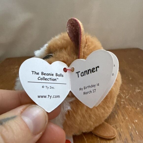 Ty Puffies (Beanie Balls) Plush - TANNER the Brown Dog (4 inch) NEW 2022 MWMTs - Picture 5 of 9